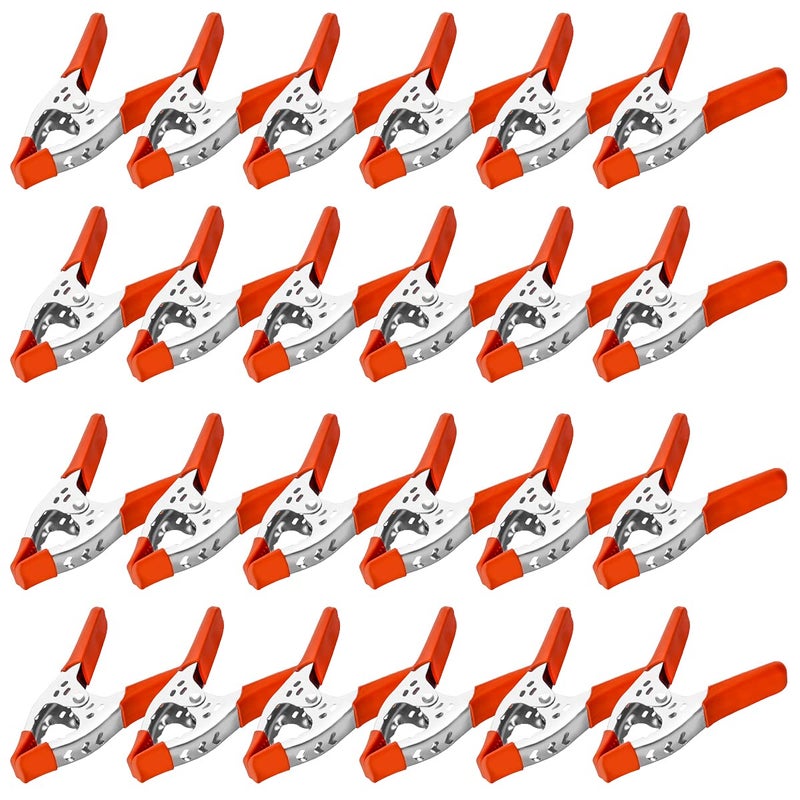 MegaDeal Lot of 24-6" inch Clamp Large Heavy Duty Spring Metal - 2.5 inch Jaw opening - Image 1